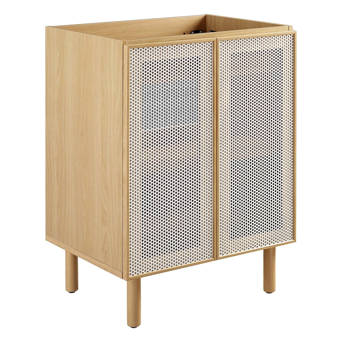 Calla 24" Perforated Metal Bathroom Vanity Cabinet (Sink Basin Not Included) by Modway