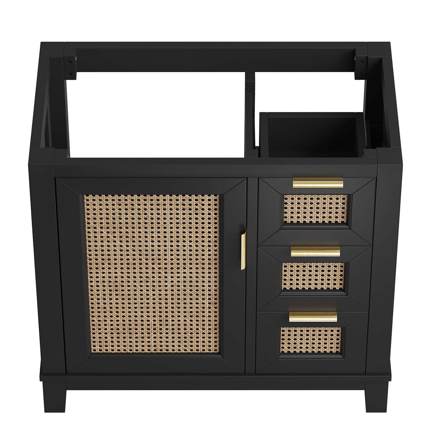 Dixie 36Ó Solid Wood Bathroom Vanity Cabinet (Sink Basin Not Included) by Modway