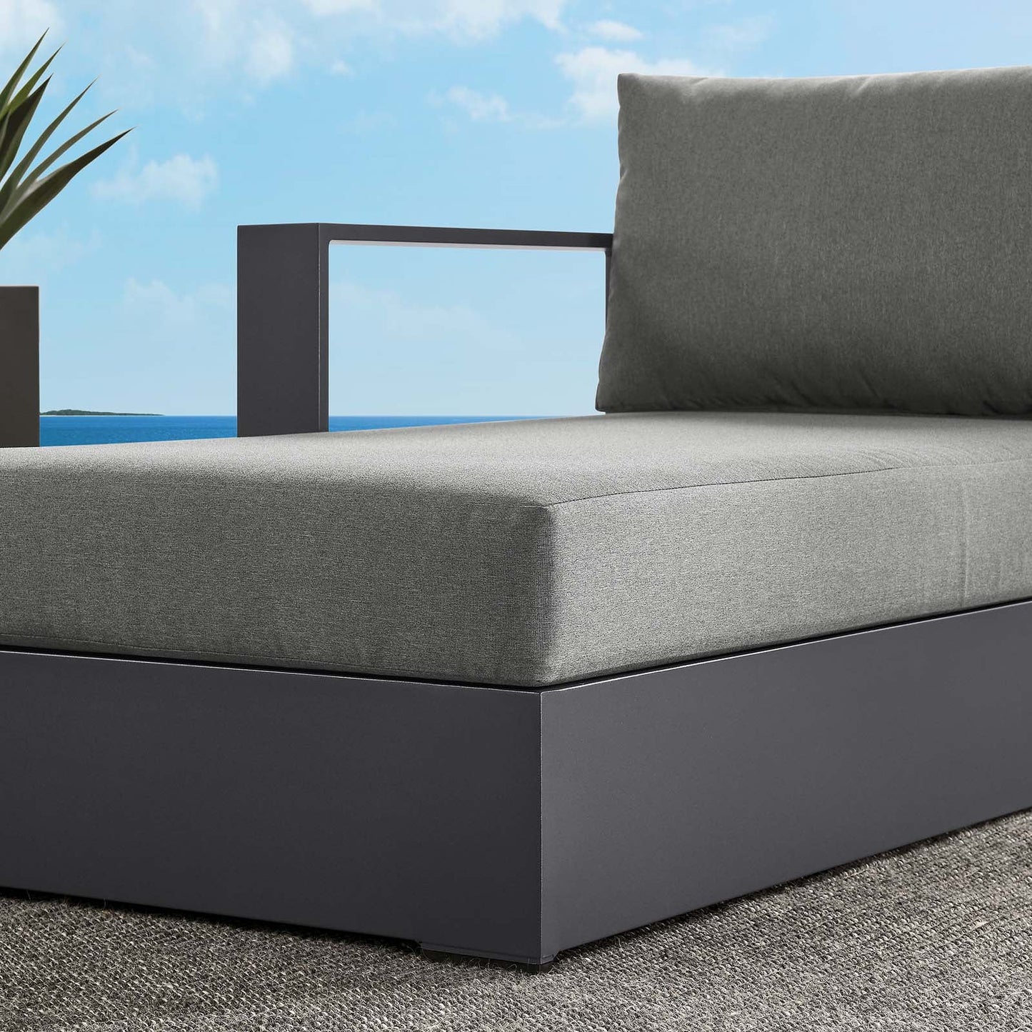 Tahoe Outdoor Patio Powder-Coated Aluminum Modular Left-Facing Chaise Lounge by Modway