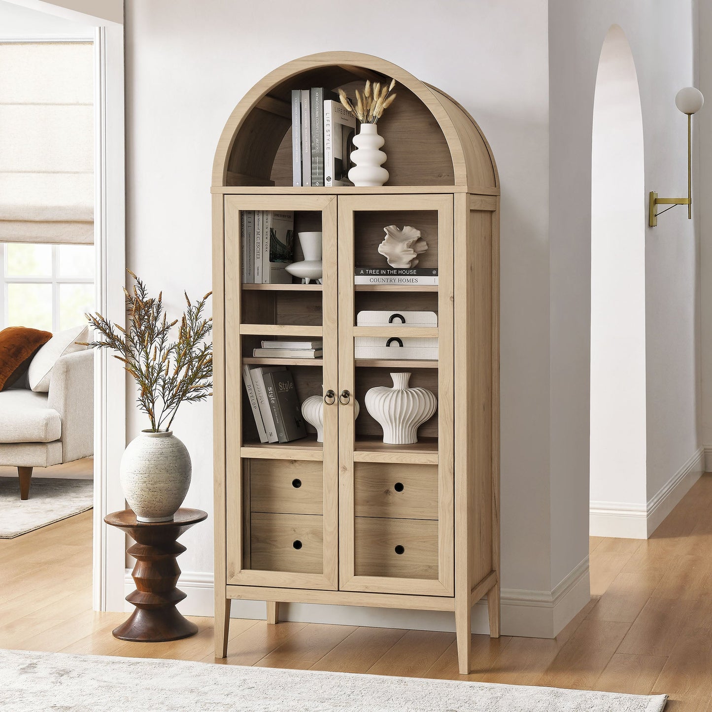 Nolan Tall Arched Storage Display Cabinet by Modway