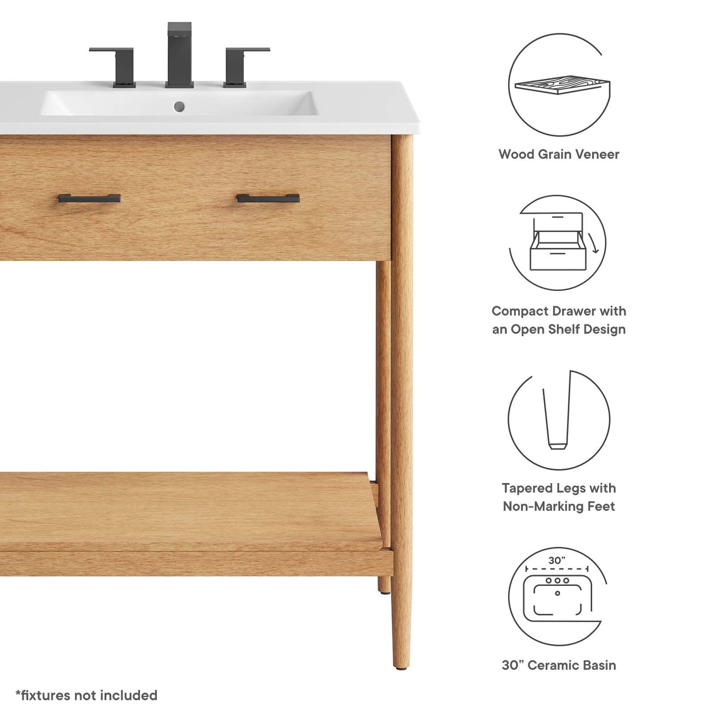 Zaire 30" Bathroom Vanity by Modway