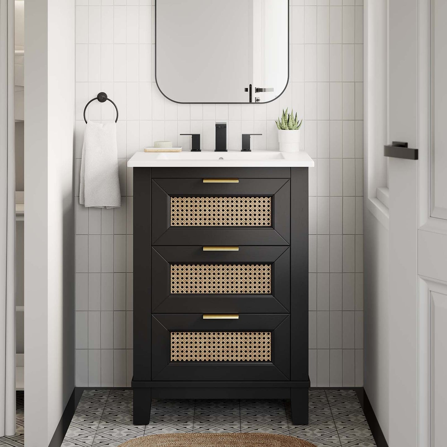 Dixie 24" Solid Wood Bathroom Vanity by Modway