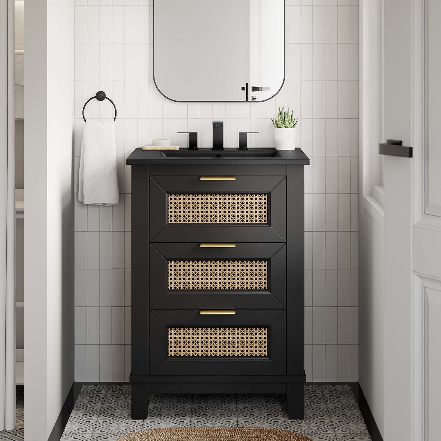 Dixie 24Ó Solid Wood Bathroom Vanity Cabinet by Modway