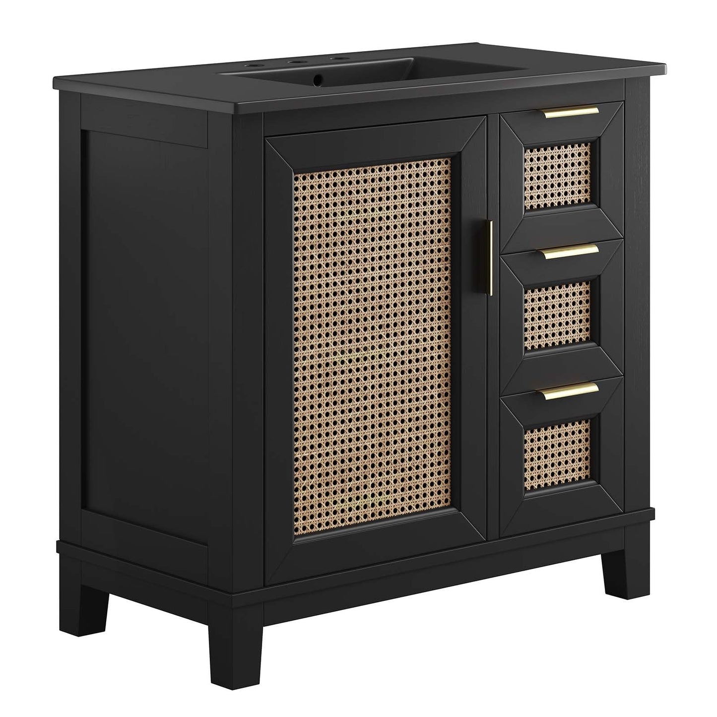 Dixie 36Ó Solid Wood Bathroom Vanity Cabinet by Modway