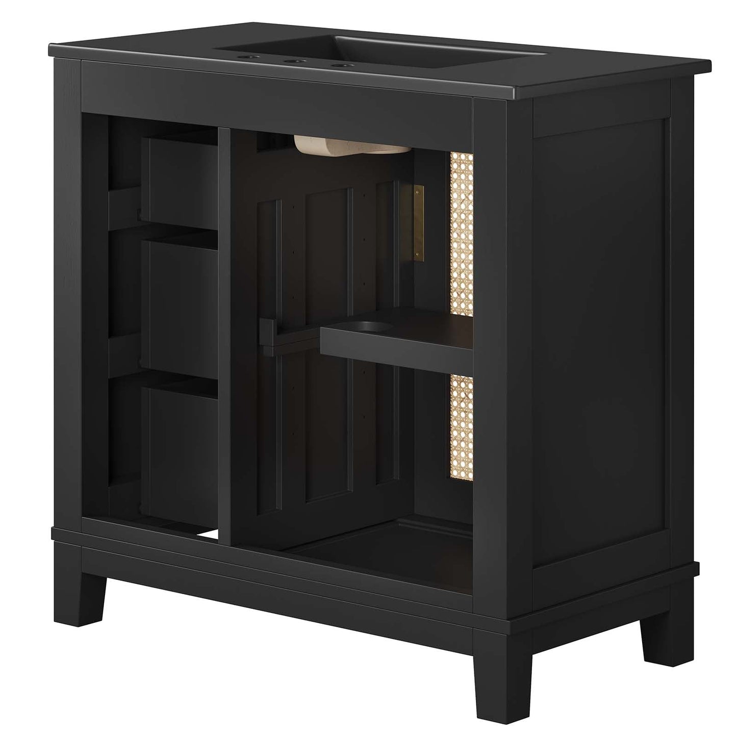 Dixie 36Ó Solid Wood Bathroom Vanity Cabinet by Modway