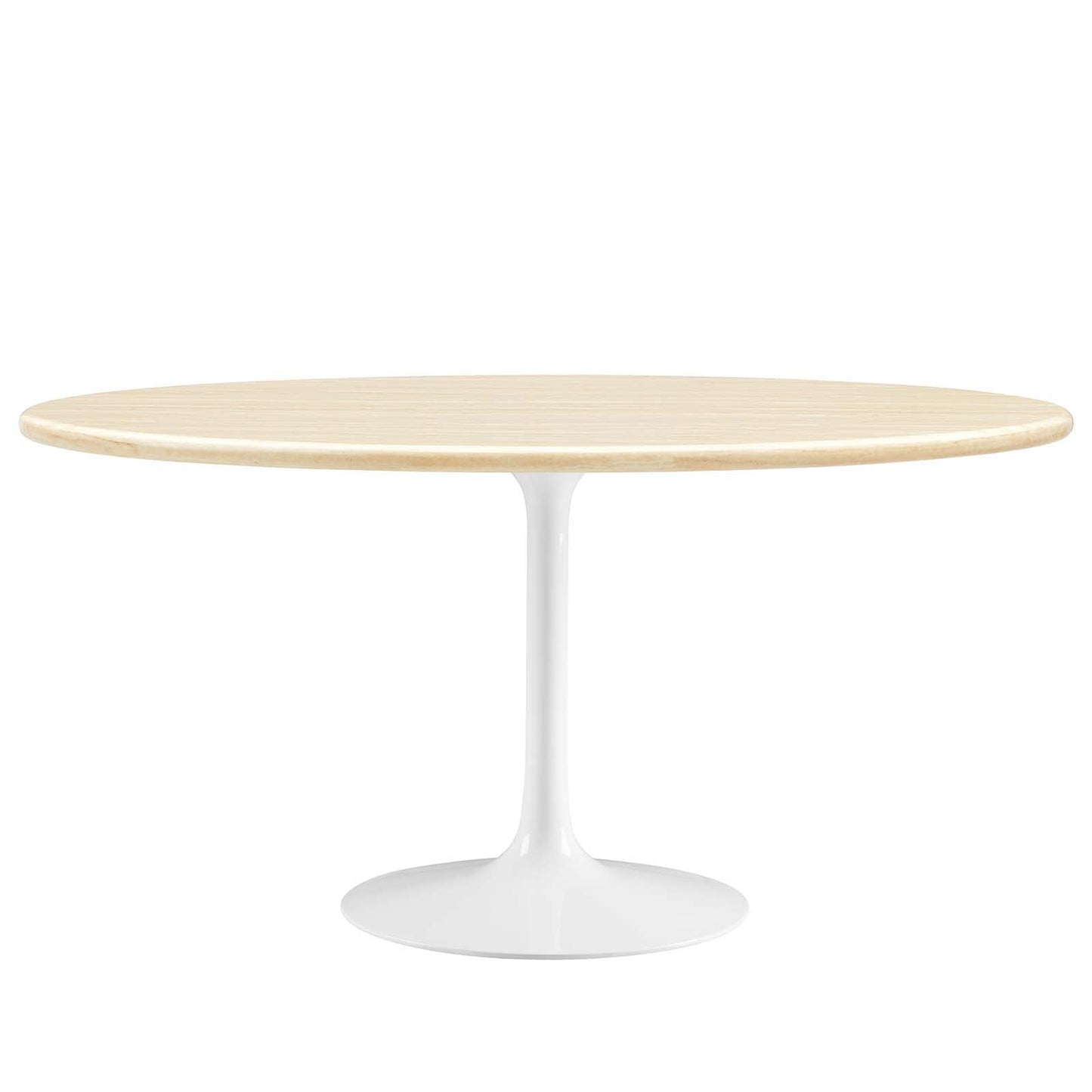 Lippa 60Ó Oval Faux Travertine Dining Table by Modway