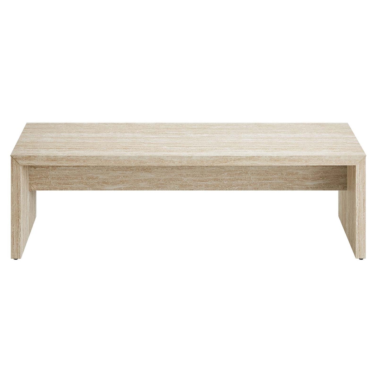 Mirella 62" Faux Travertine Long Bench by Modway