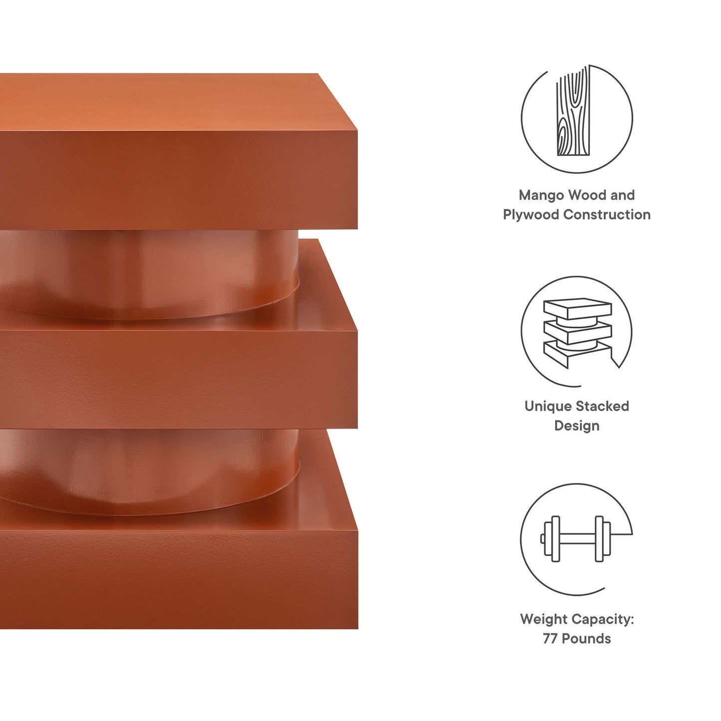 Perpetuate Totem End Table by Modway