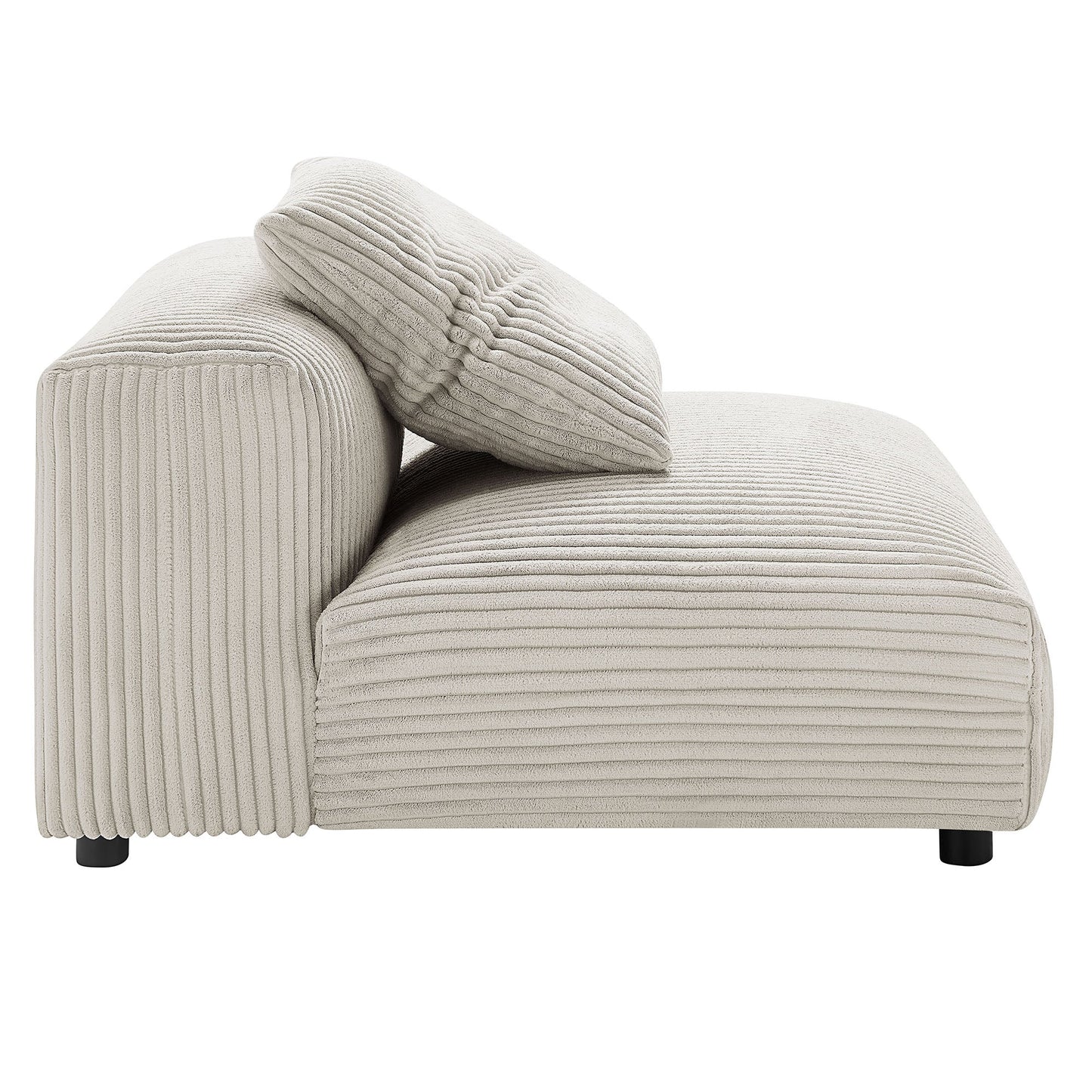 Solace 4-Piece Modular Corduroy Upholstered Sectional Sofa With Ottoman by Modway