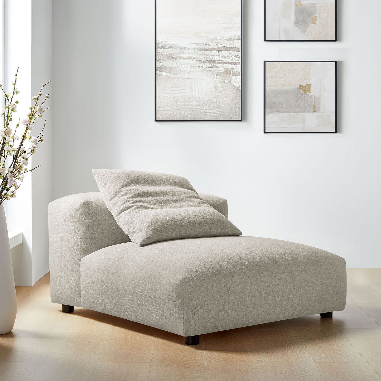 Solace Modular Upholstered Fabric Armless Chair by Modway