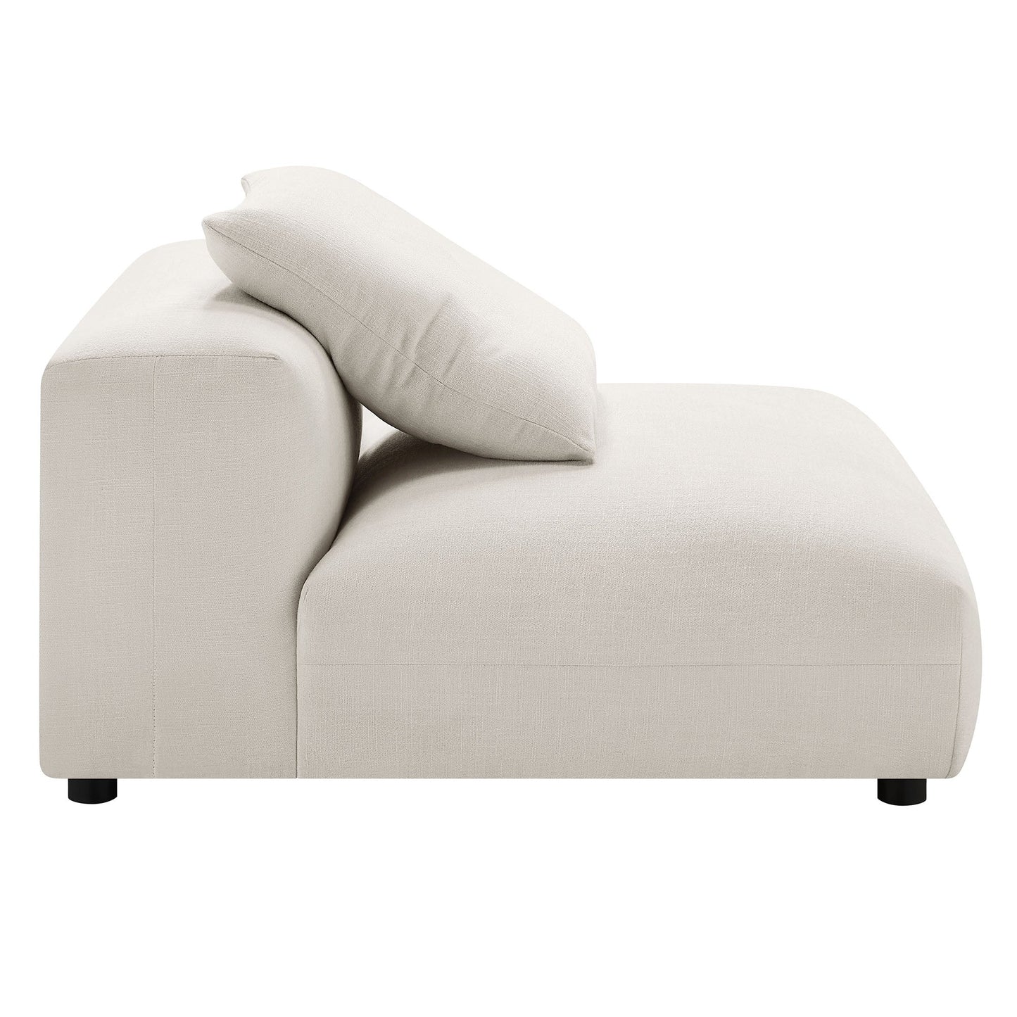 Solace Modular Upholstered Fabric Armless Chair and Ottoman Set by Modway