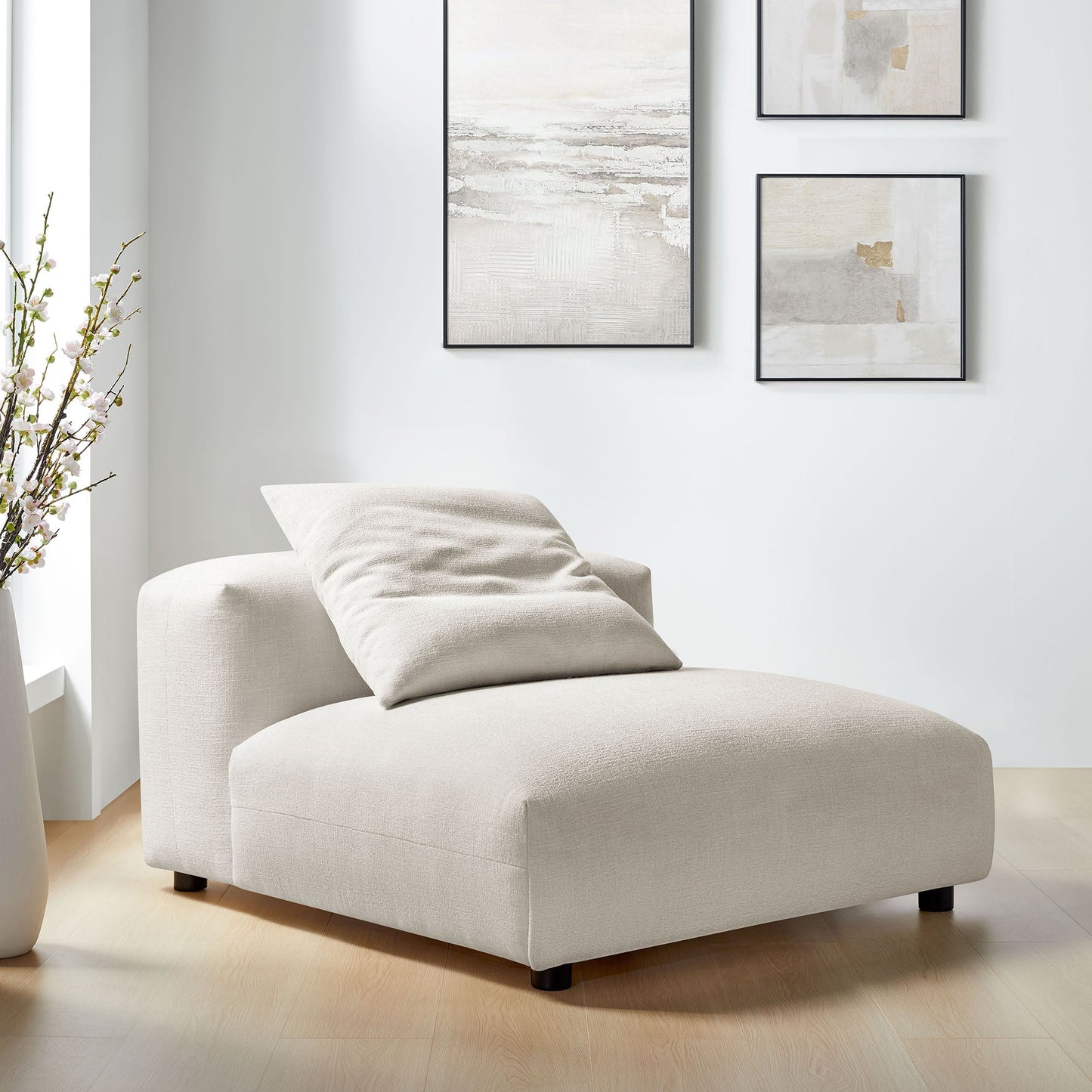 Solace Modular Upholstered Fabric Armless Chair by Modway