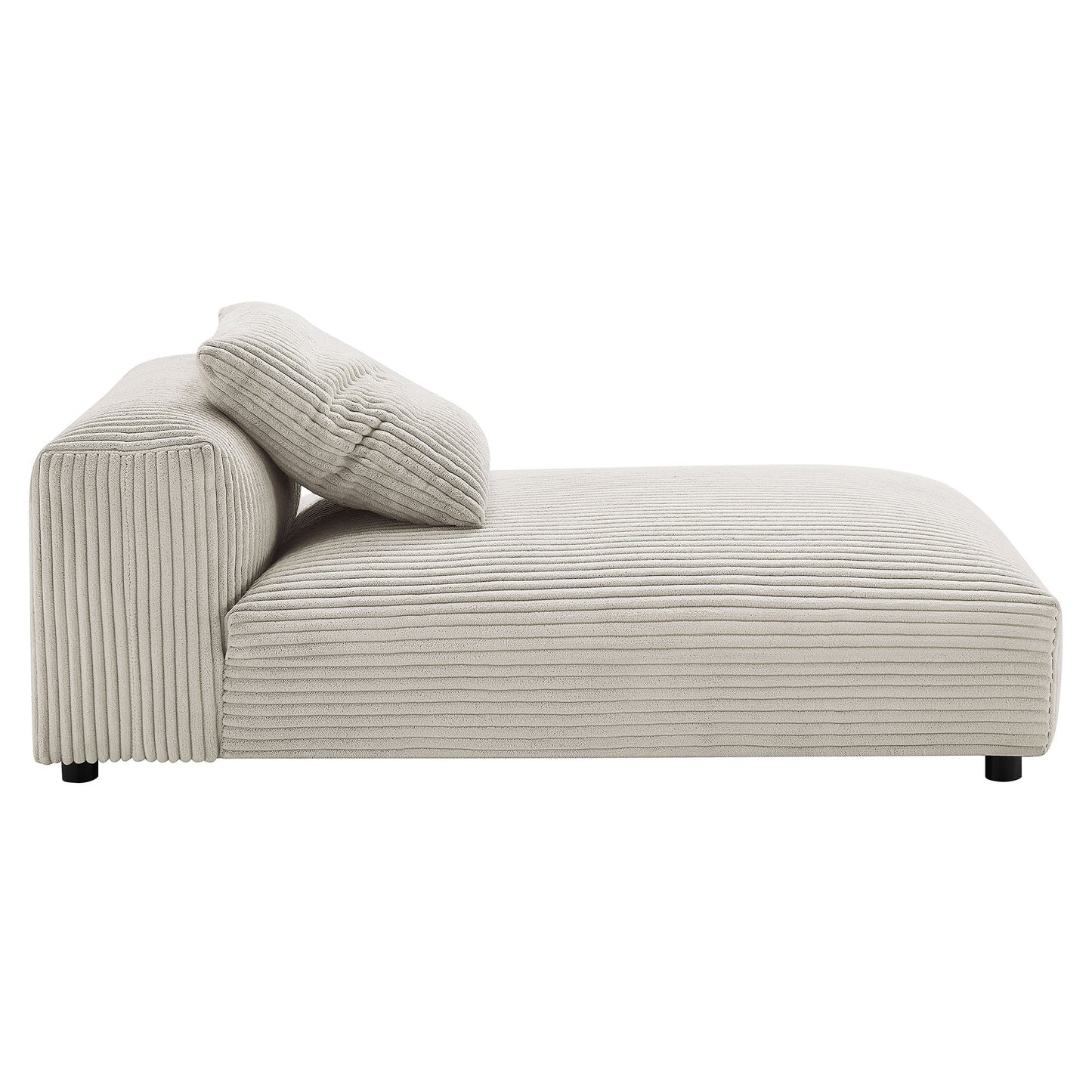 Solace 4-Piece Modular Corduroy Upholstered Sectional Sofa With Ottoman by Modway