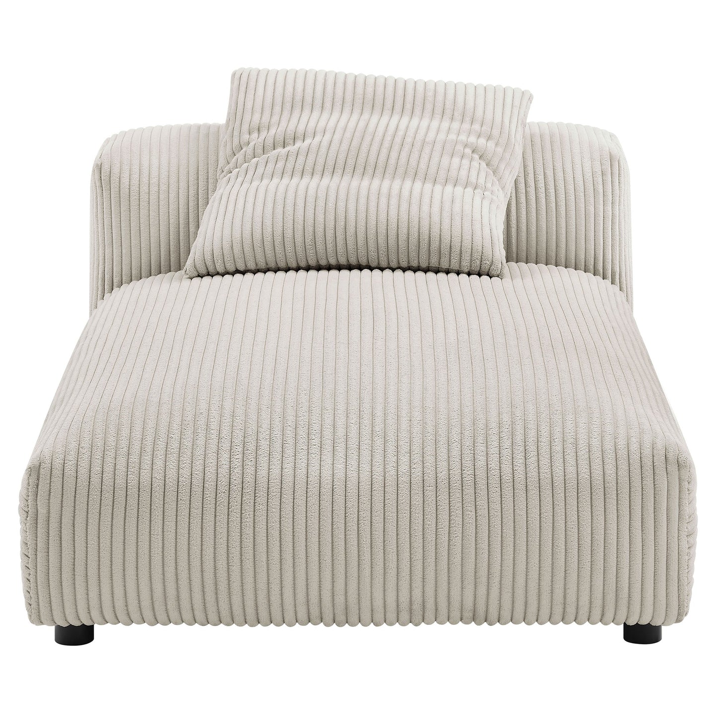 Solace Modular Corduroy Upholstered Armless Chaise Lounge by Modway