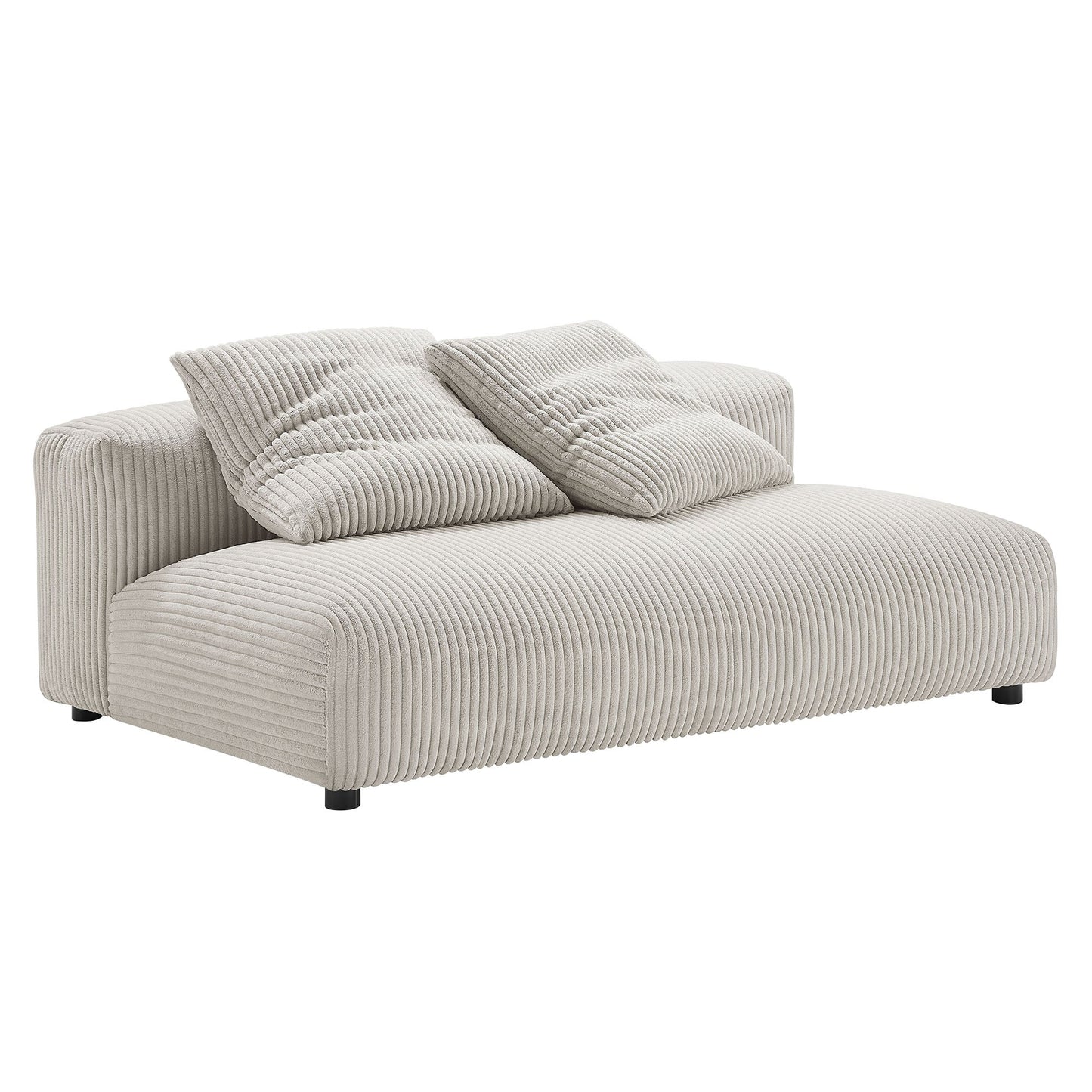 Solace 2-Piece Modular Corduroy Upholstered Sectional Sofa With Chaise by Modway