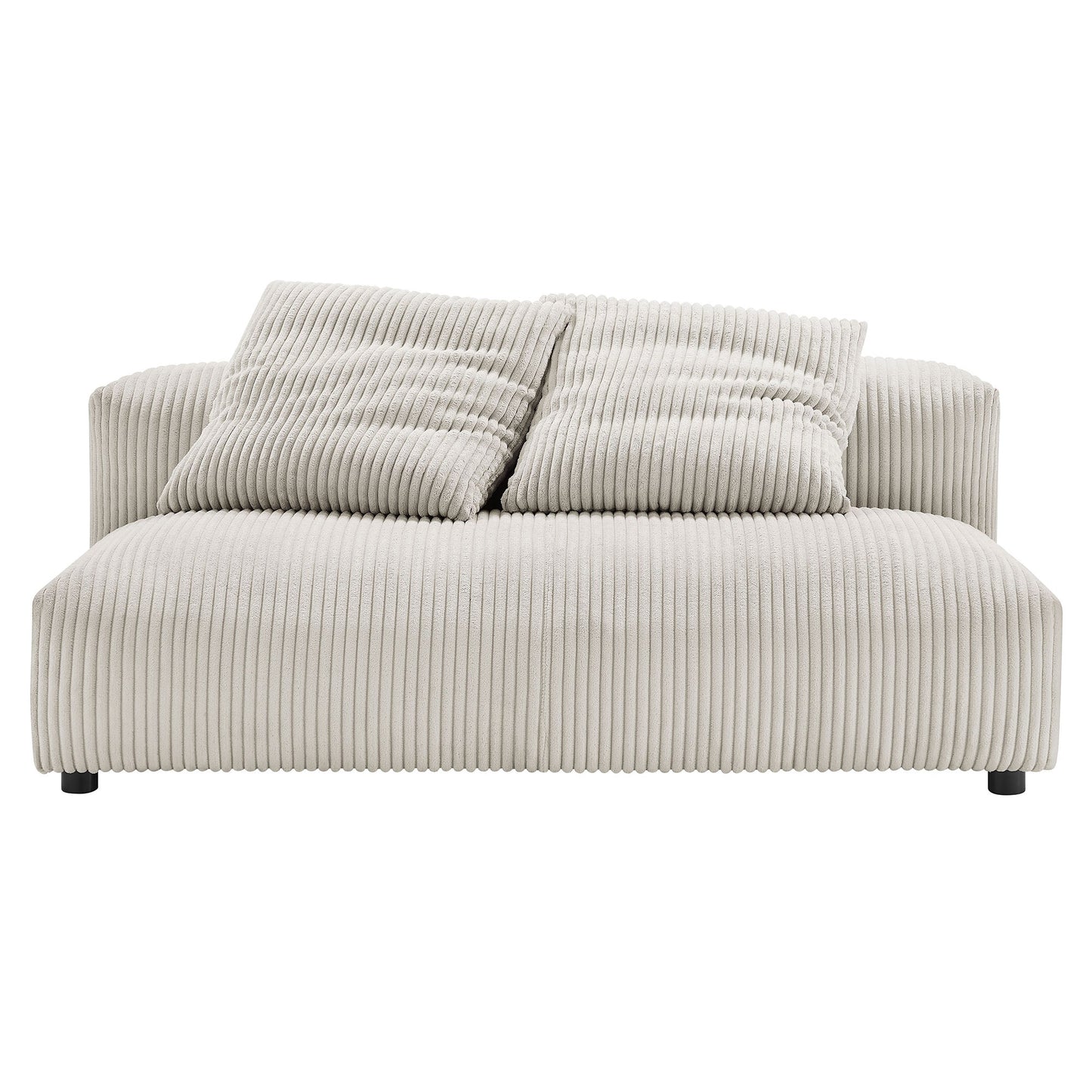 Solace 2-Piece Modular Corduroy Upholstered Sectional Sofa With Chaise by Modway
