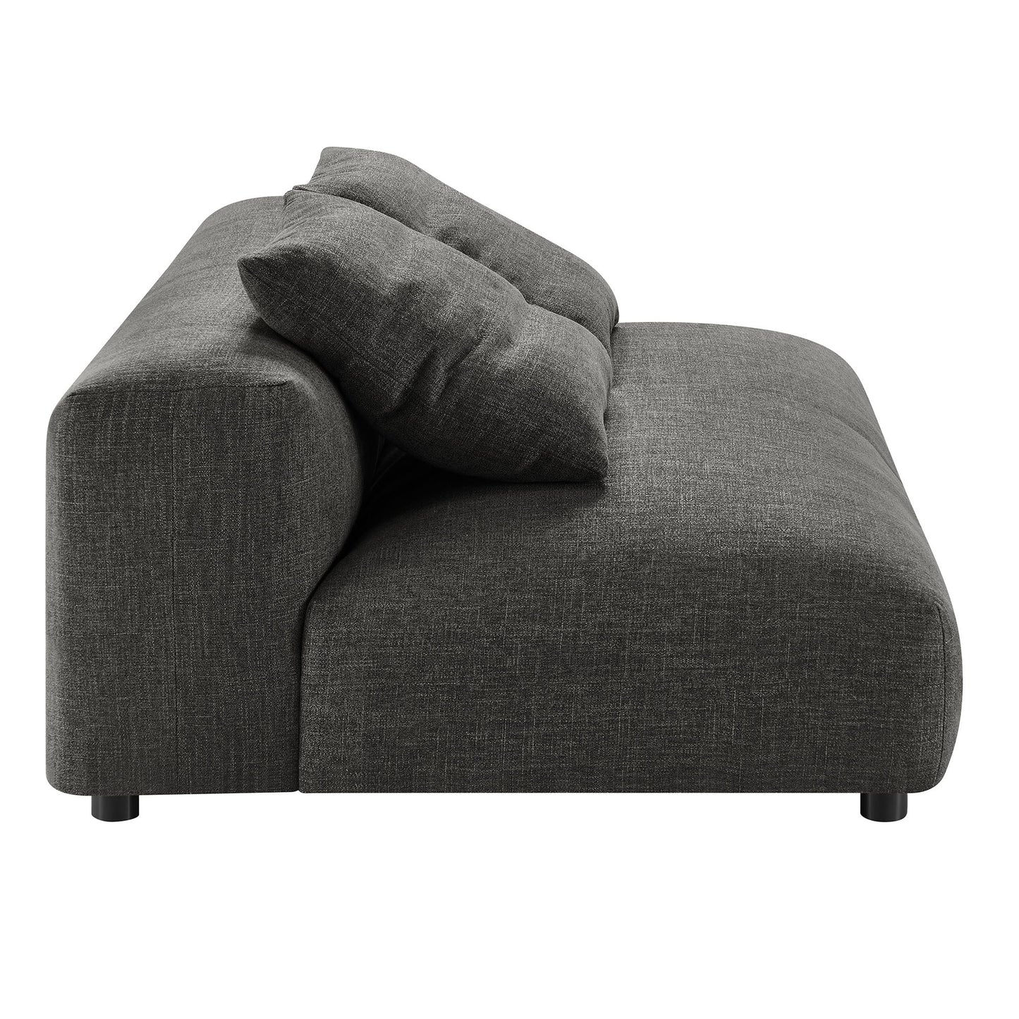 Solace Modular Upholstered Fabric Armless Loveseat and Ottoman Set by Modway