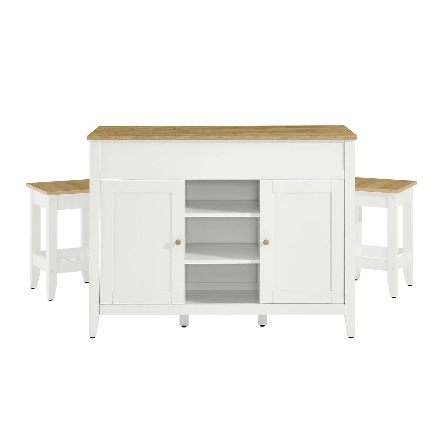 Garland 3-Piece Kitchen Island and Stool Set by Modway