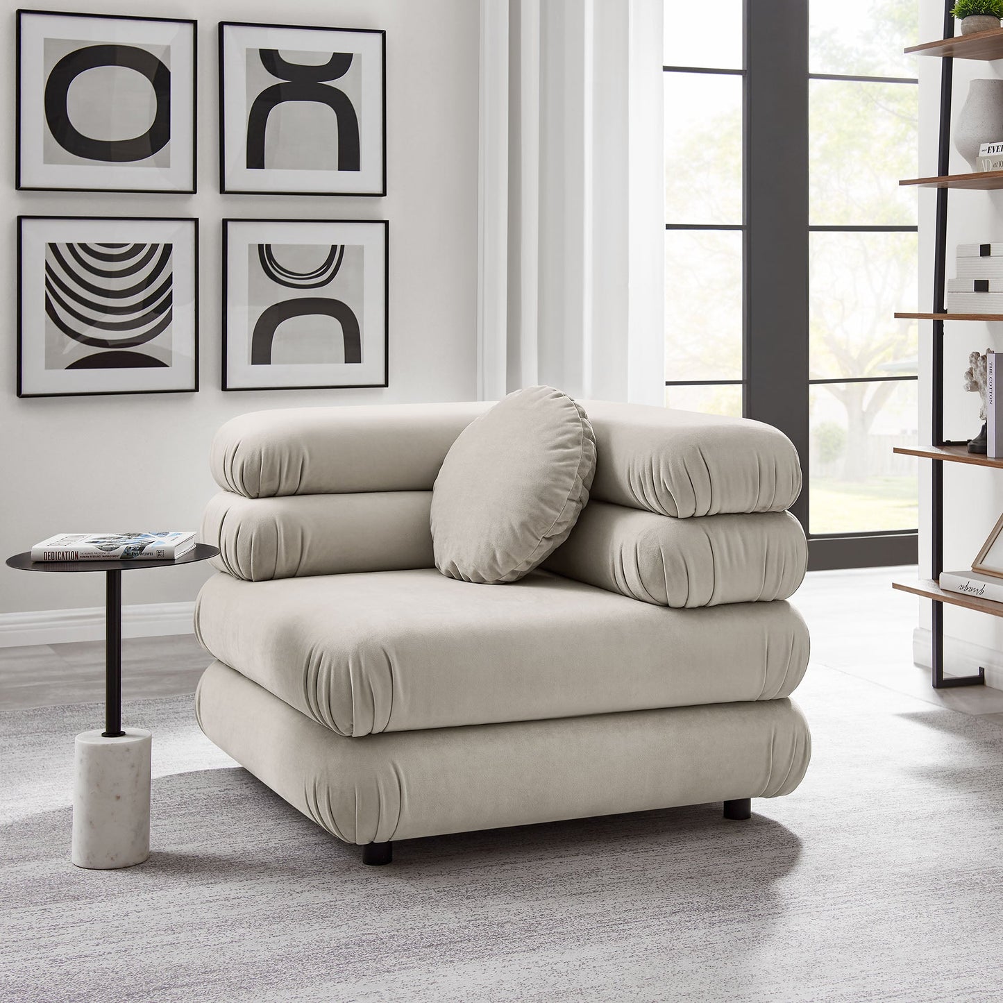 Jubilee Modular Performance Velvet Corner Chair by Modway
