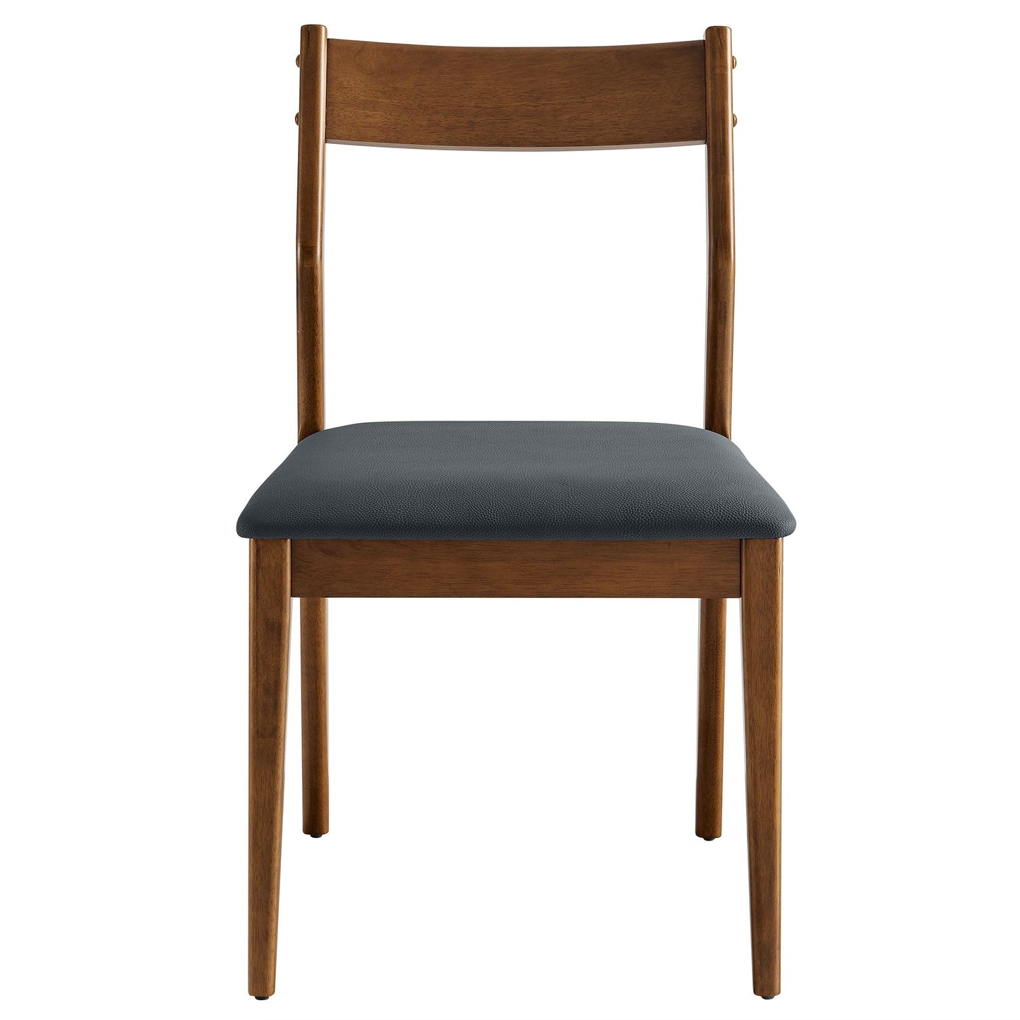 Solara Vegan Leather Wood Dining Side Chairs Set of 2 by Modway