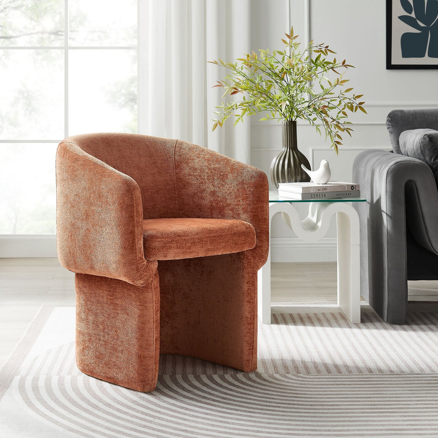 Verity Chenille Dining Armchair by Modway