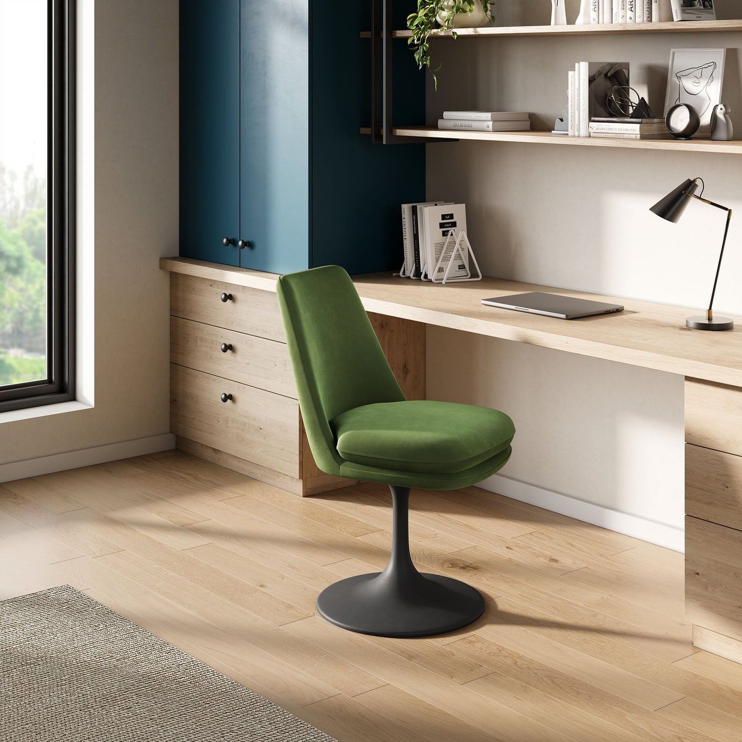 Lippa Performance Velvet Swivel Dining Chair by Modway