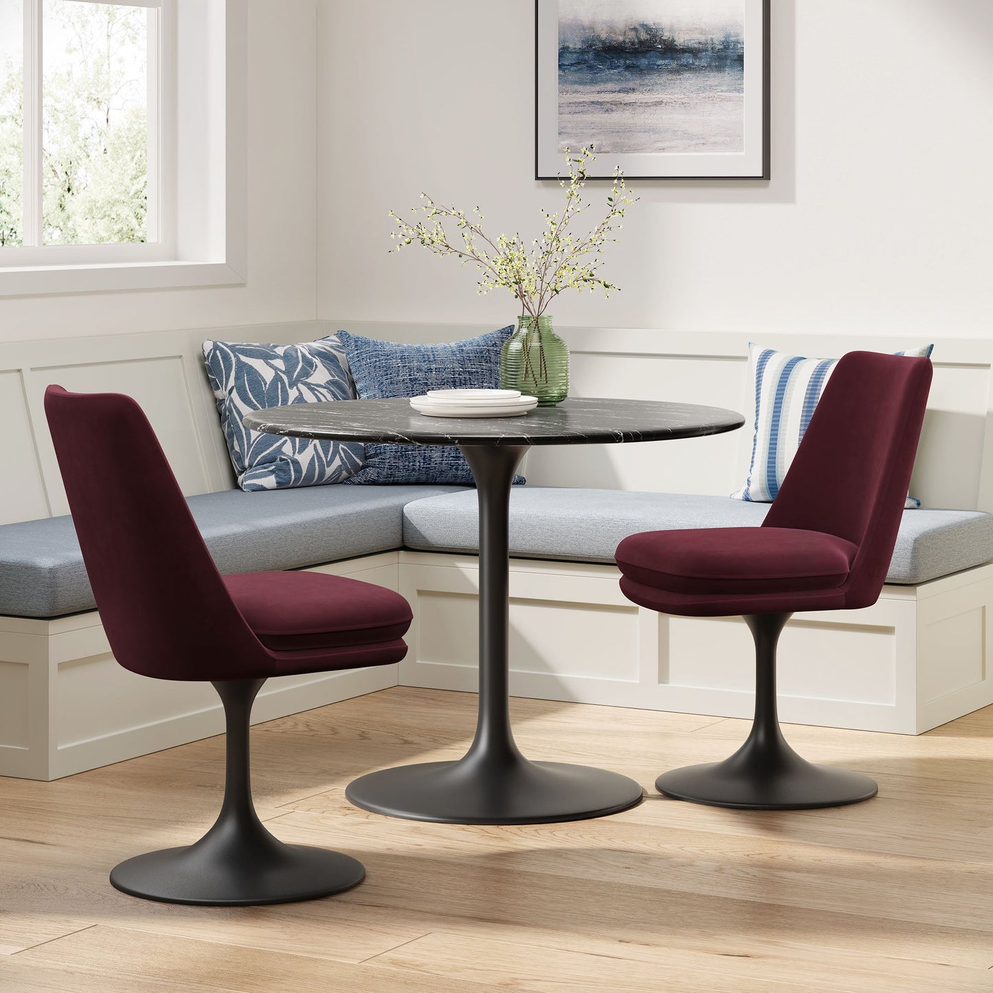 Lippa Performance Velvet Swivel Dining Chair by Modway