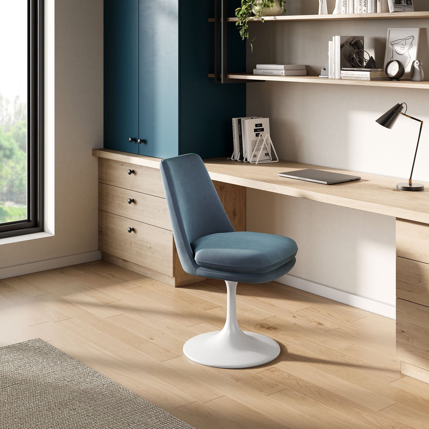 Lippa Performance Velvet Swivel Dining Chair by Modway