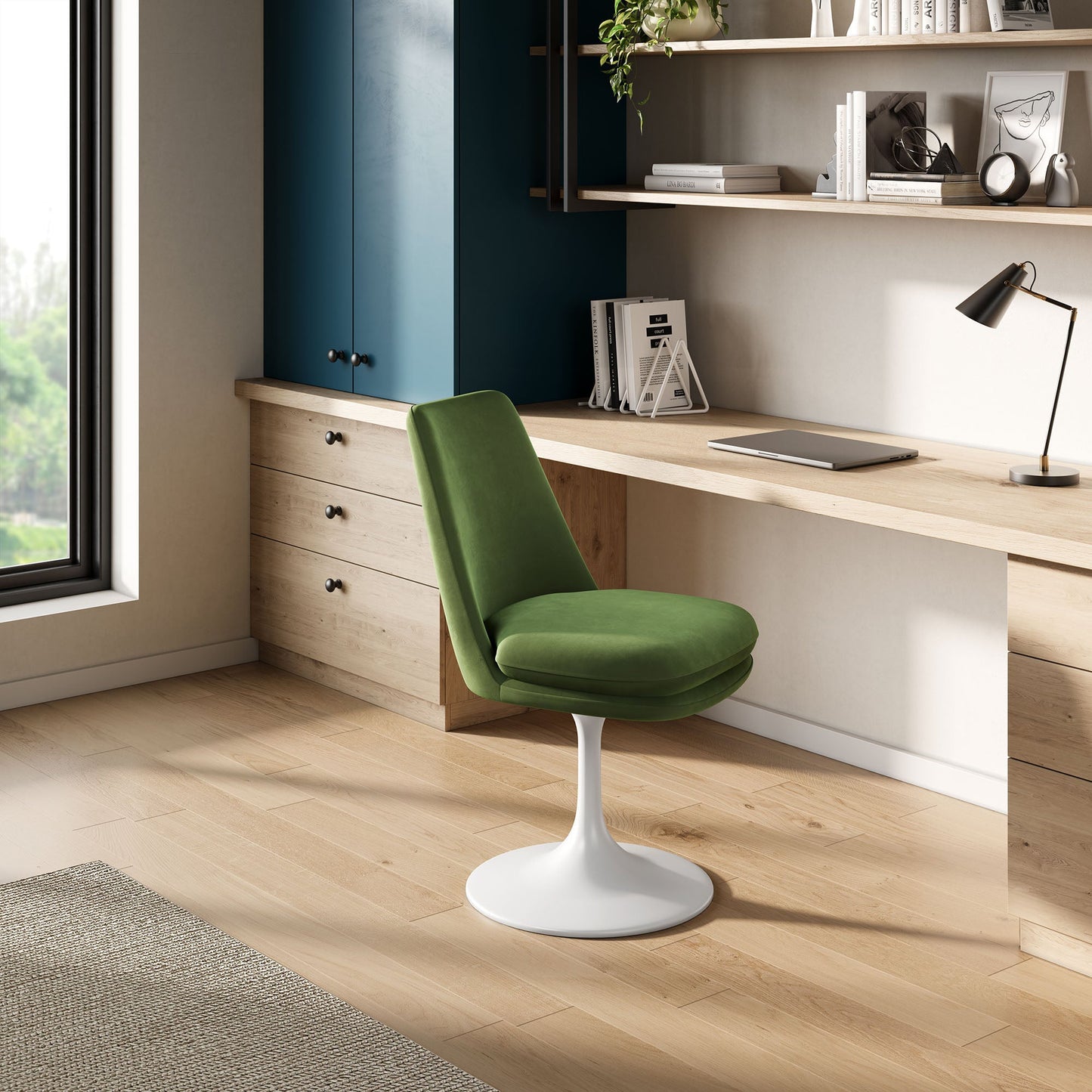 Lippa Performance Velvet Swivel Dining Chair by Modway