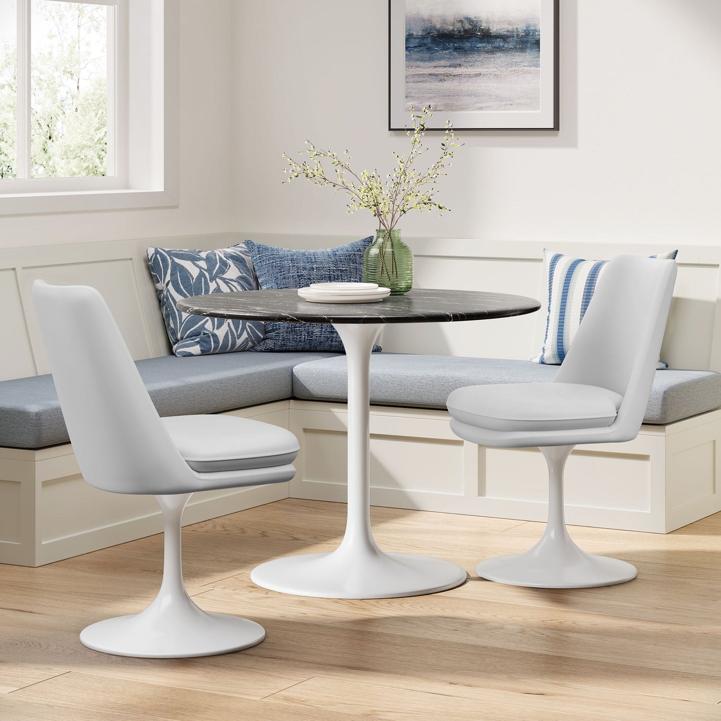 Lippa Vegan Leather Swivel Dining Chair by Modway