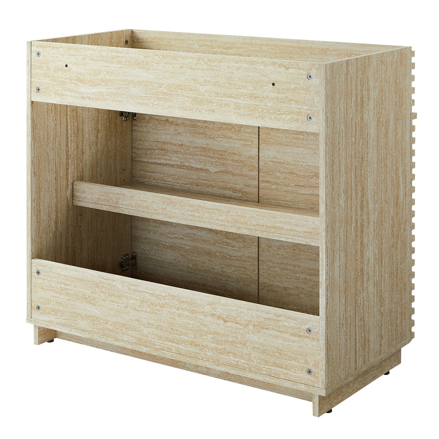 Render 36" Faux Travertine Bathroom Vanity Cabinet (Sink Not Included) by Modway