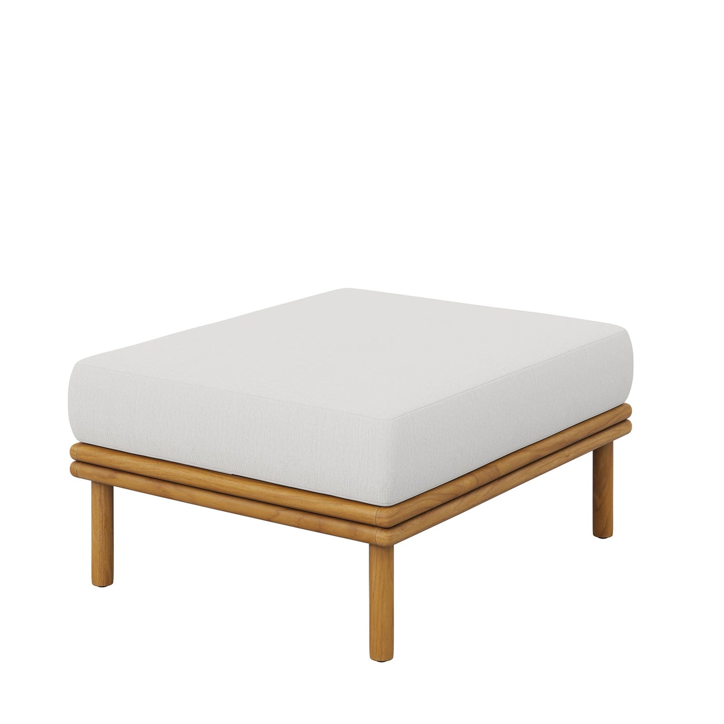 Wren Outdoor Patio Teak Wood Ottoman by Modway