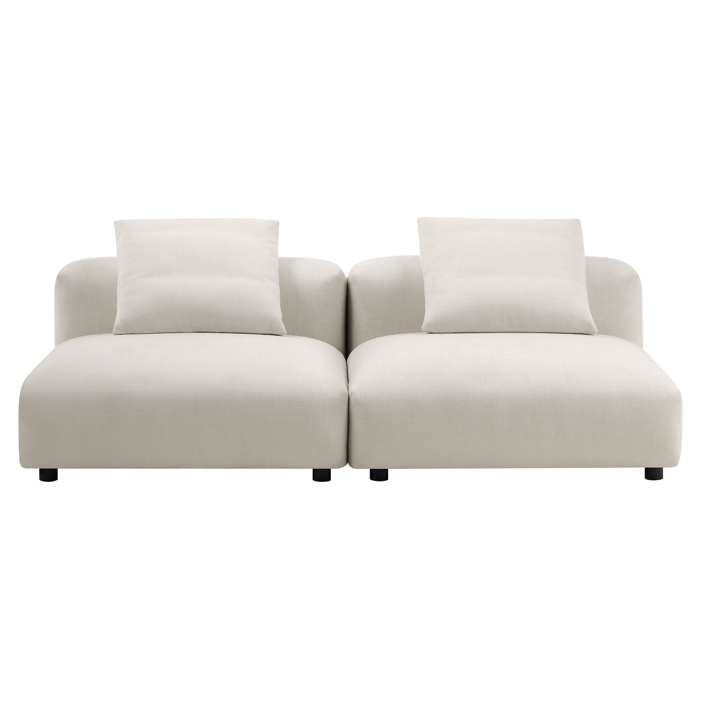 Solace 2-Piece Modular Upholstered Fabric Sofa by Modway