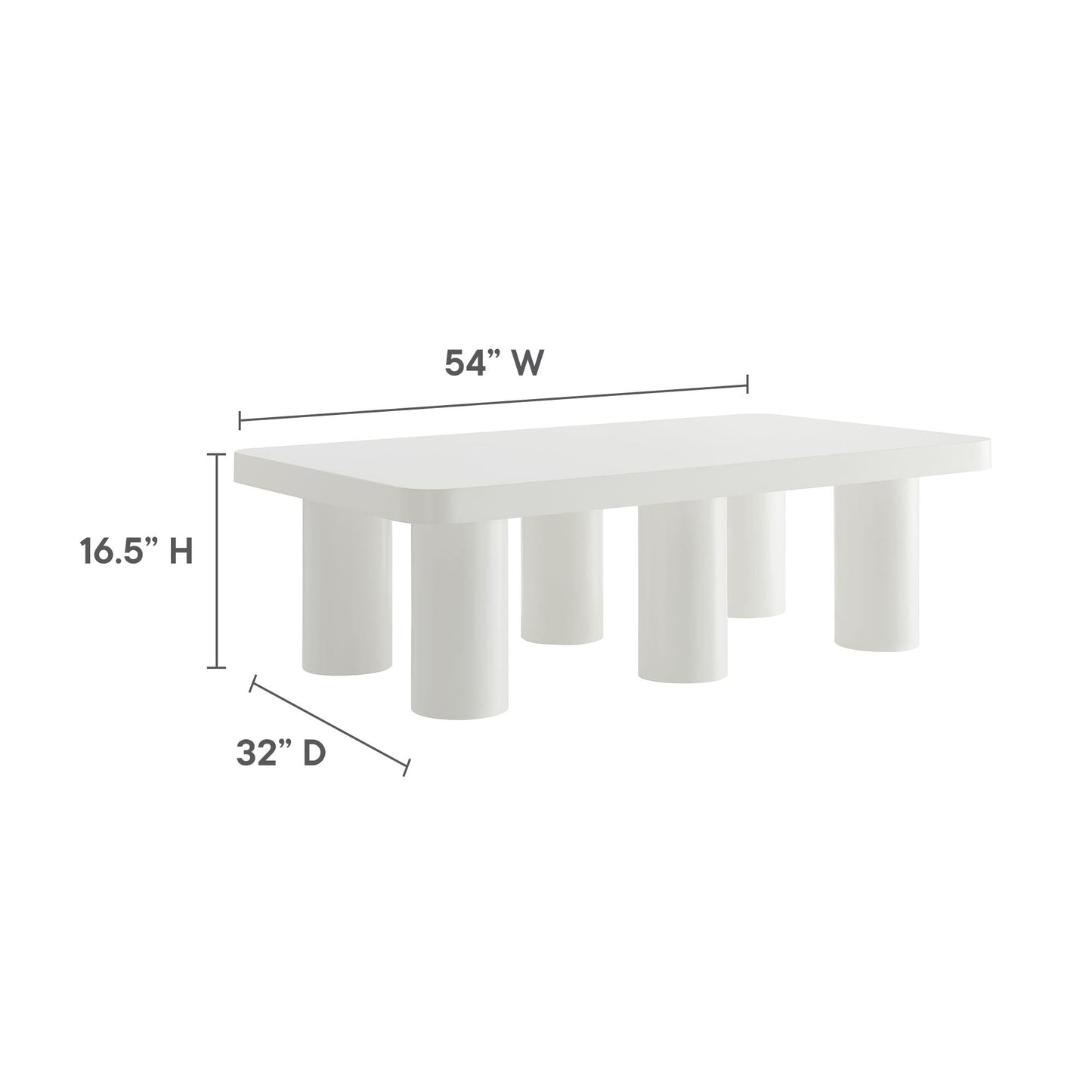 Cleo 54Ó Rectangular Coffee Table by Modway