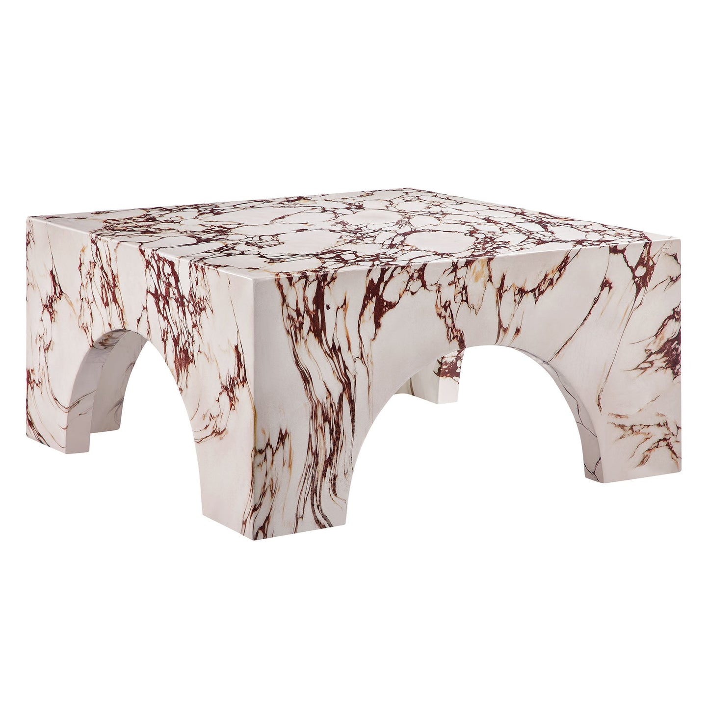 Valen Indoor - Outdoor Patio Arched Concrete Coffee Table by Modway