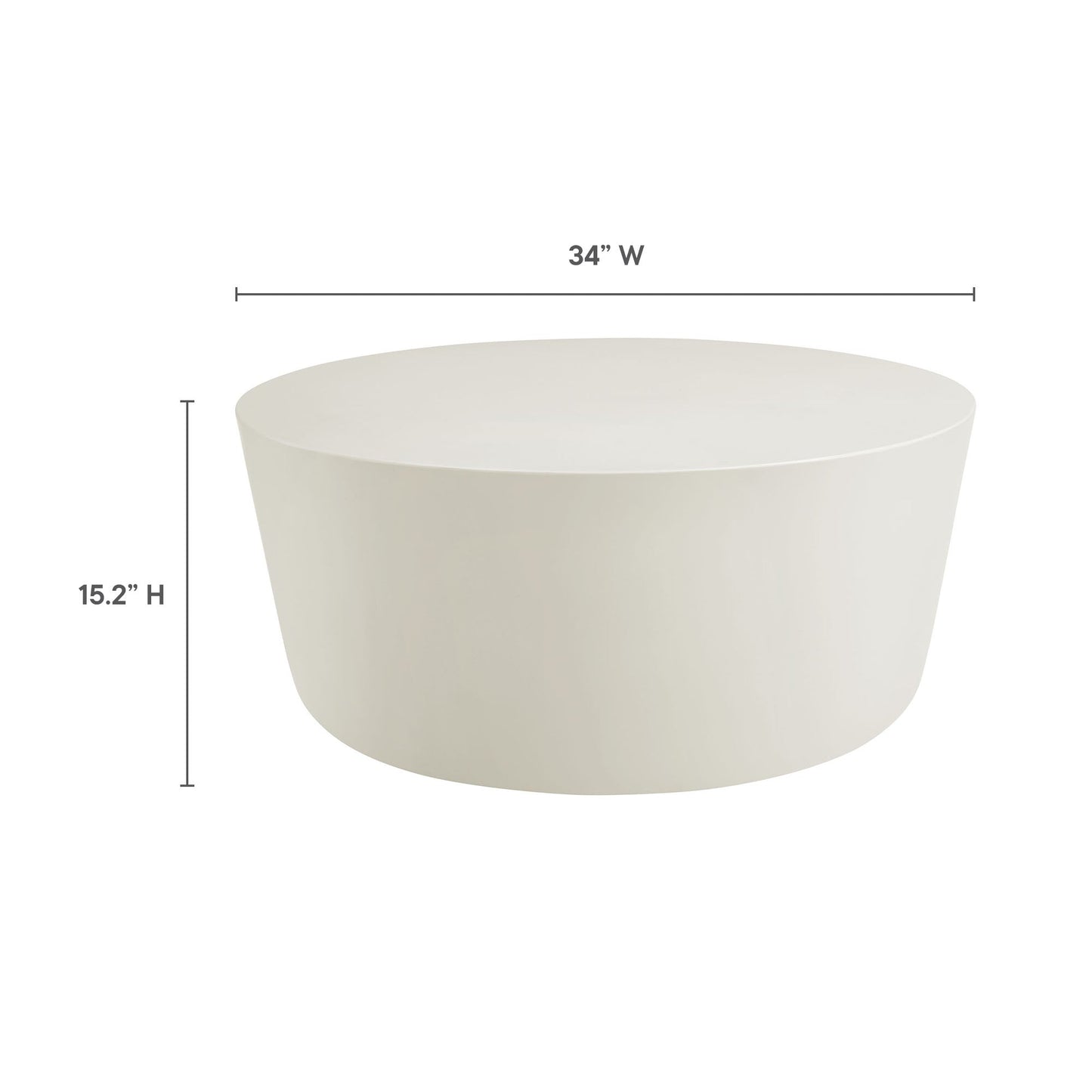 Brion Round Indoor - Outdoor Patio Concrete Coffee Table by Modway