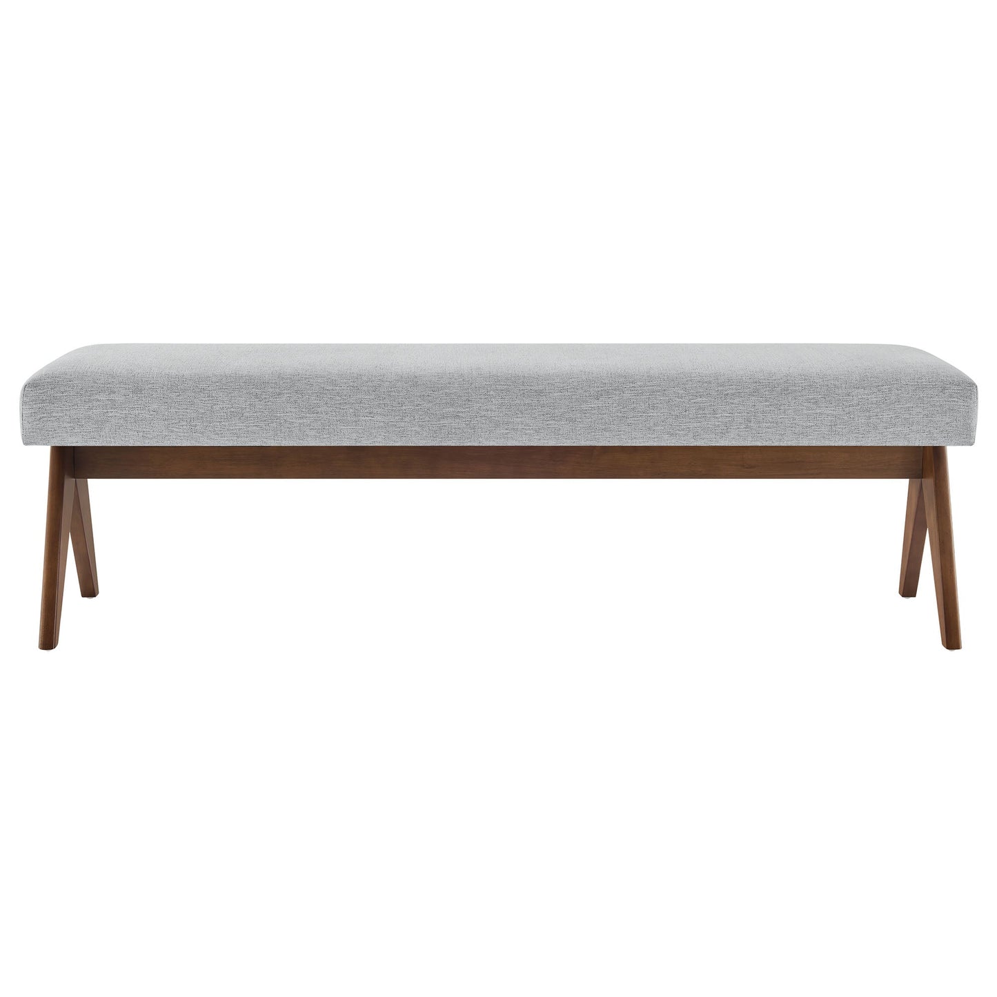 Lyra 63" Fabric Upholstered Bench by Modway