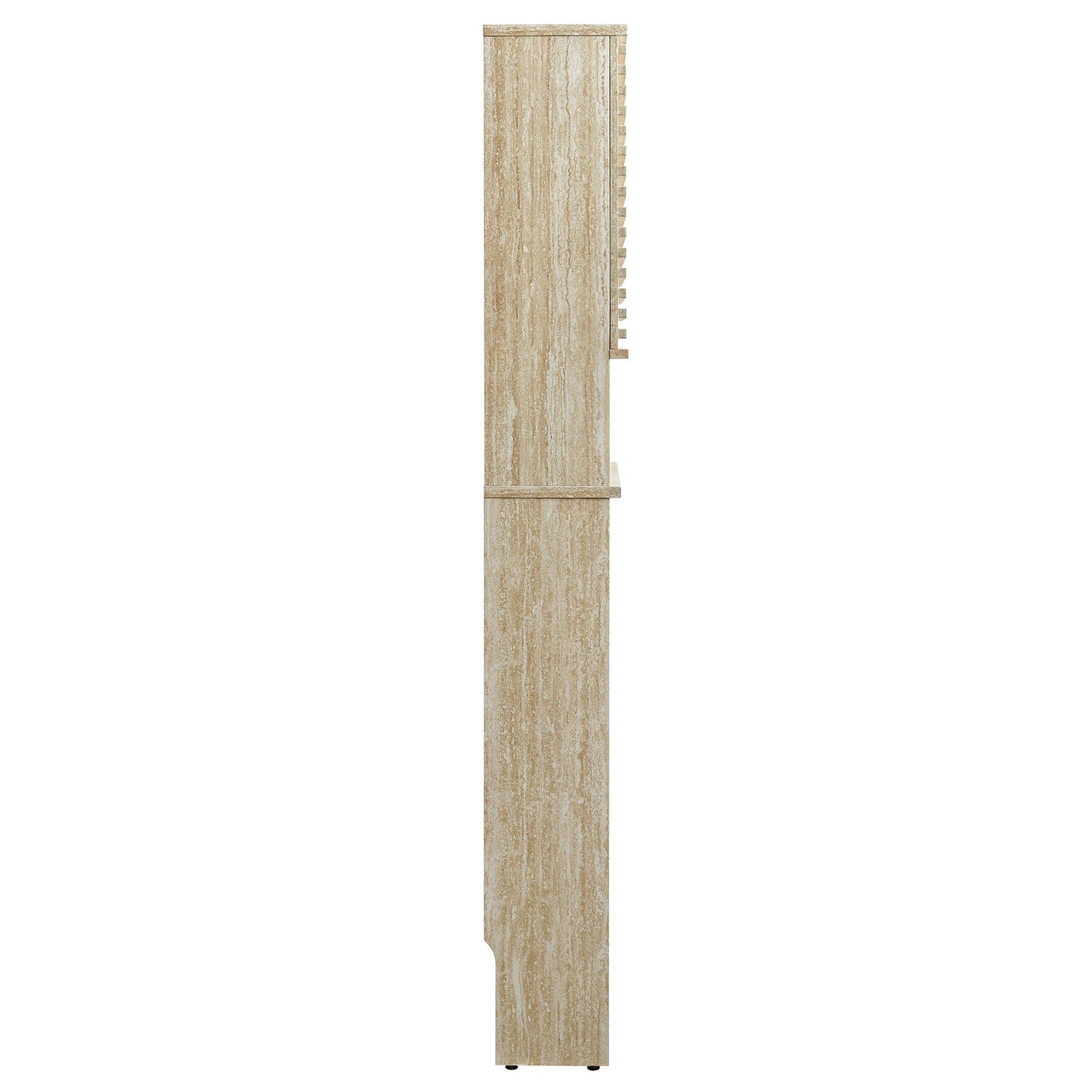 Render Over the Toilet Faux Travertine Bathroom Storage Cabinet by Modway