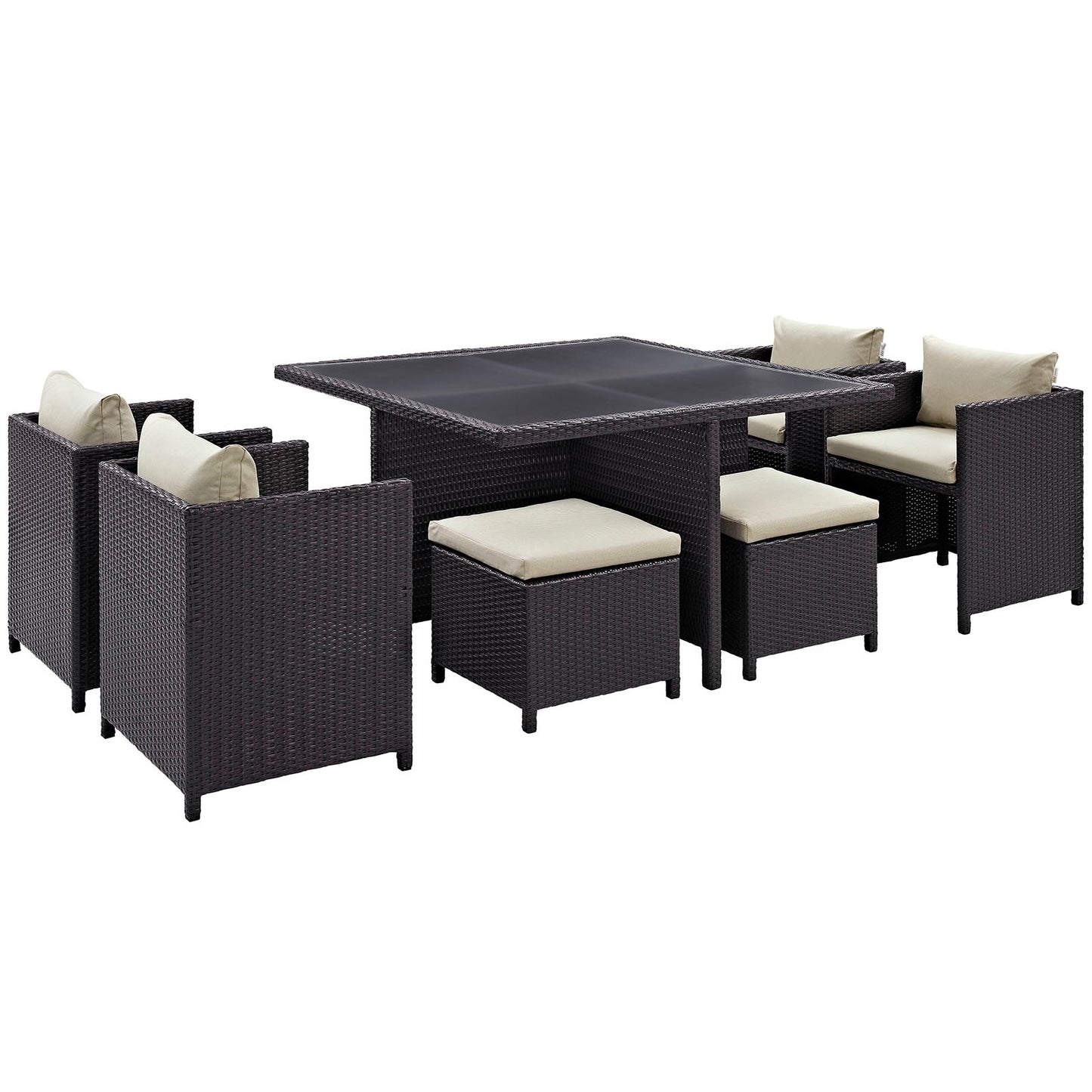 Inverse 9 Piece Outdoor Patio Dining Set by Modway