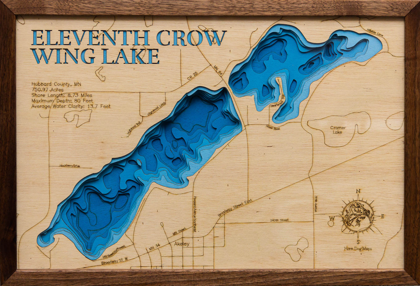 Eleventh Crow Wing Lake in Hubbard County, Minnesota