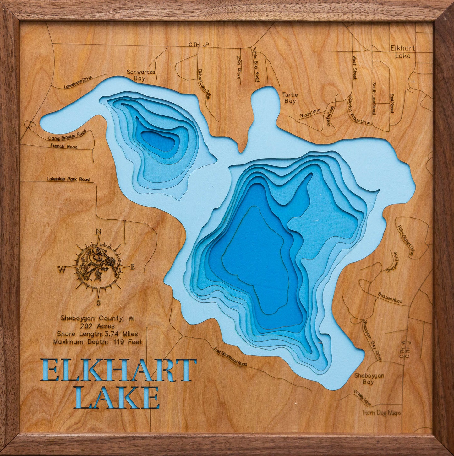 Elkhart Lake in Sheboygan County, Wisconsin