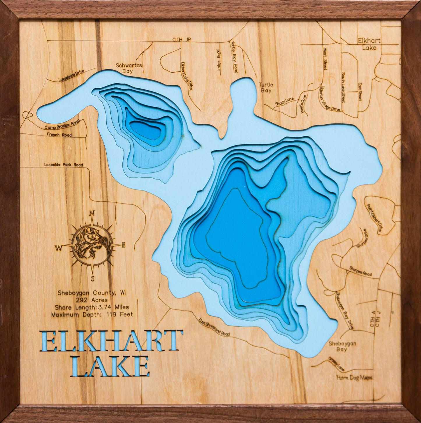 Elkhart Lake in Sheboygan County, Wisconsin