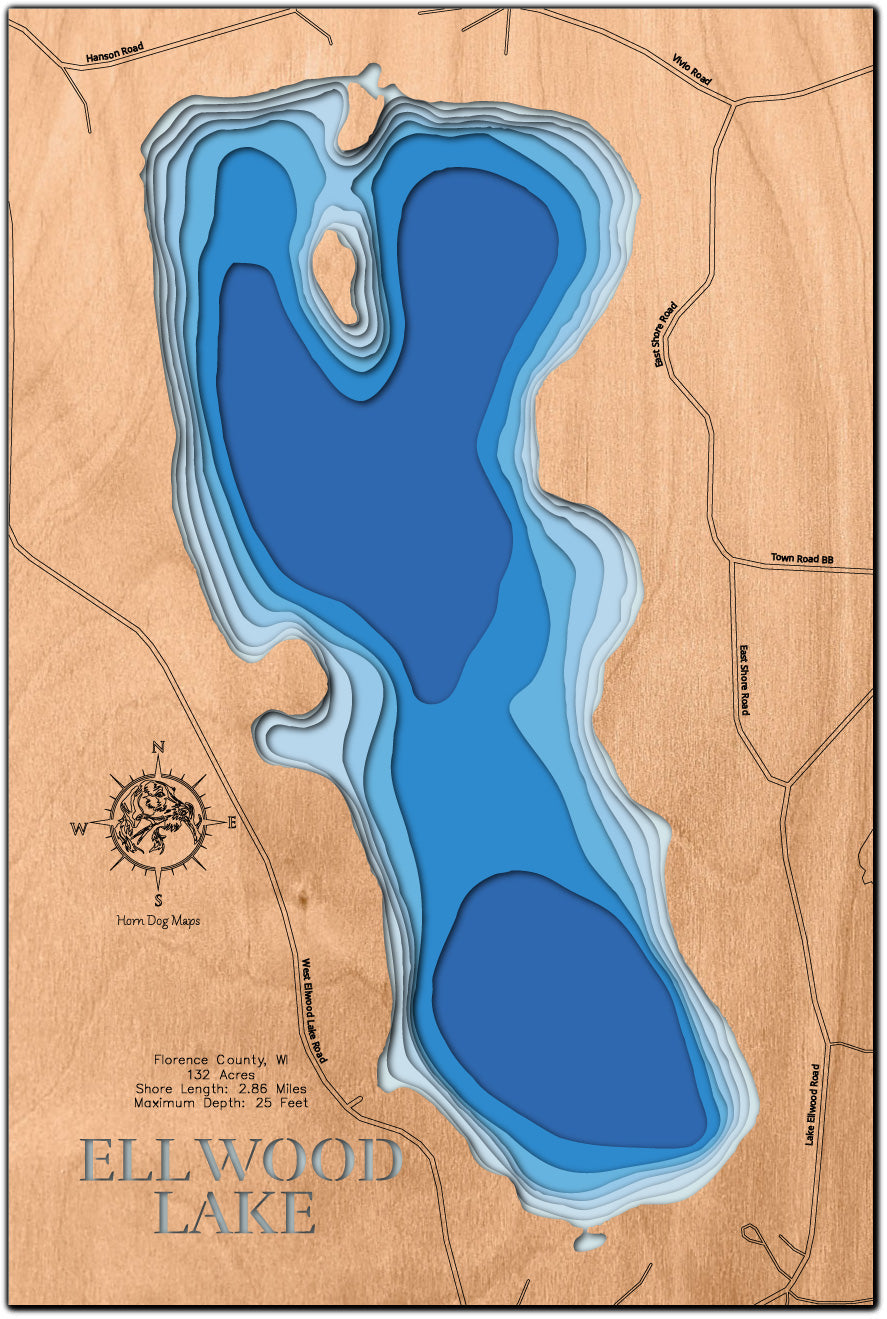 Ellwood Lake in Florence County, Wisconsin
