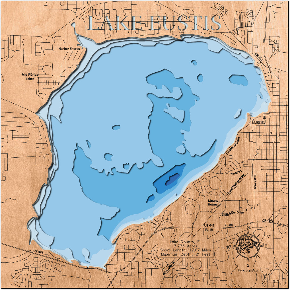 Lake Eustis in Lake County, Florida
