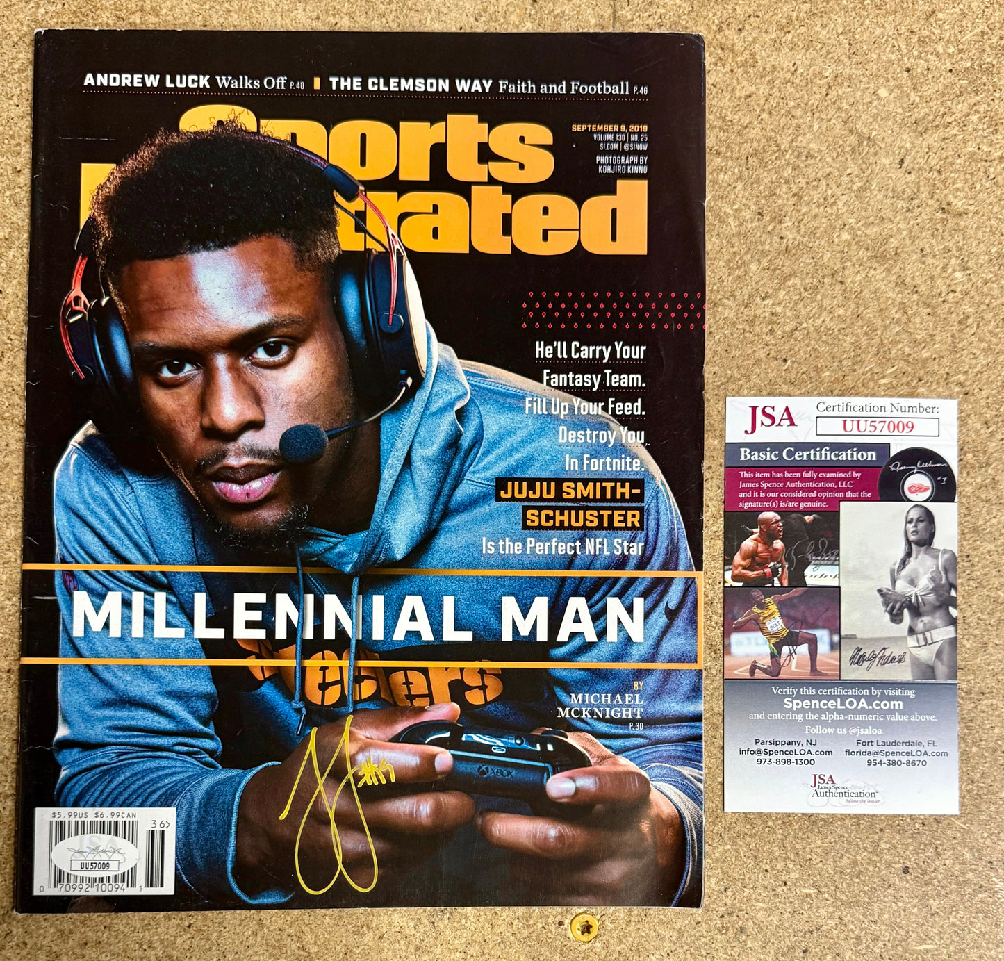 Juju Smith-Schuster Steelers / Chiefs Signed Sports Illustrated September 2019 With JSA COA