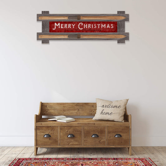 Merry Christmas Sign: Personalized - Framed Wall Decor