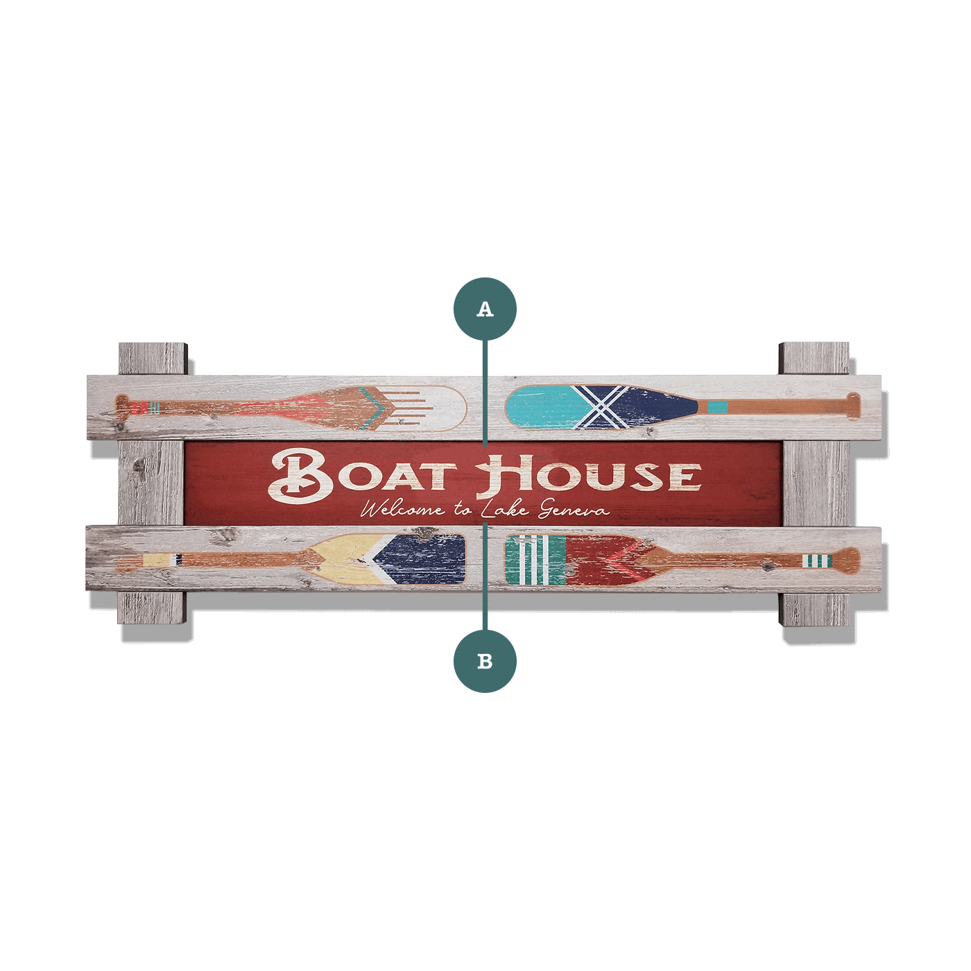 Boat House Sign - Framed Wall Decor