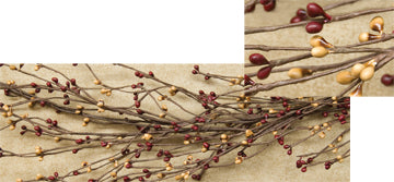 Burg/Gold Pip Wispy Garland 4' (Pack of 2)