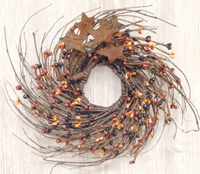 Primitive Mix Pip & Star Twig Wreath 10" (Pack of 4)