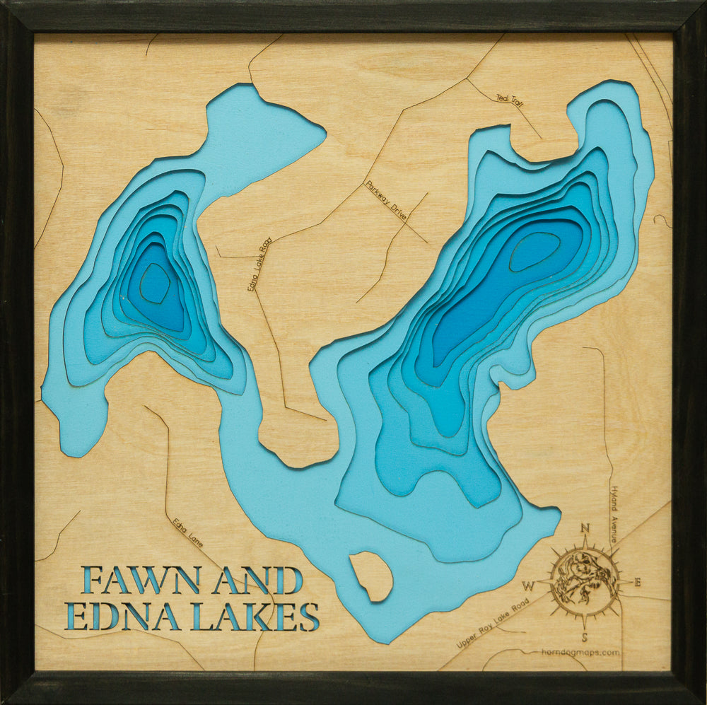 Fawn and Edna Lake in Crow Wing County, Minnesota